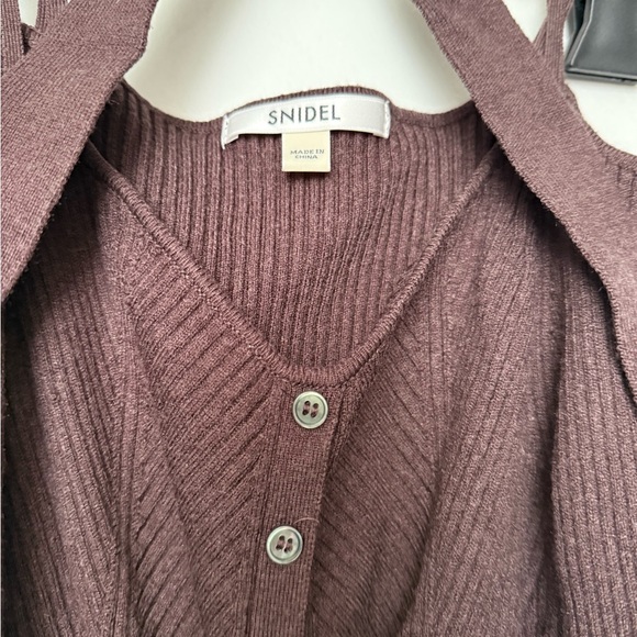 Snidel Brown Ribbed Button-Front Knit Cardigan - Picture 2 of 2